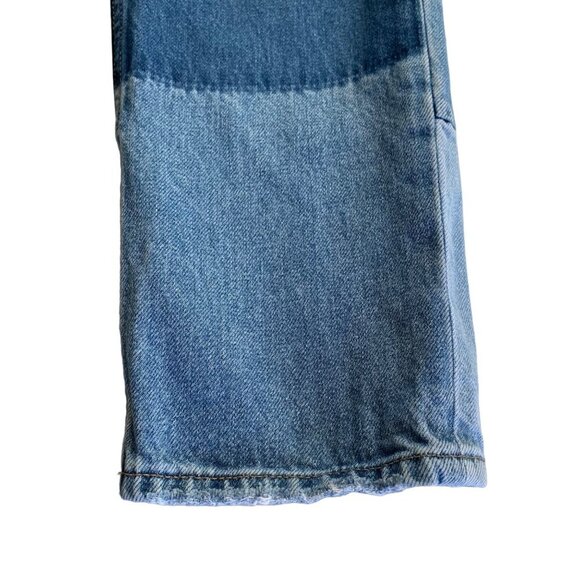 H&M Color Block Blue Denim Straight Leg 10” Rise Button Up Jeans Women’s Size 4 - Picture 10 of 12